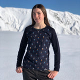 Skier L/S Base Layer with Navy