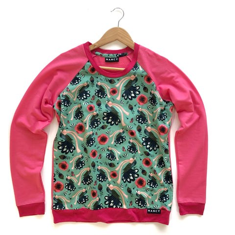Pink Peacock Mid Layer w Cuffs